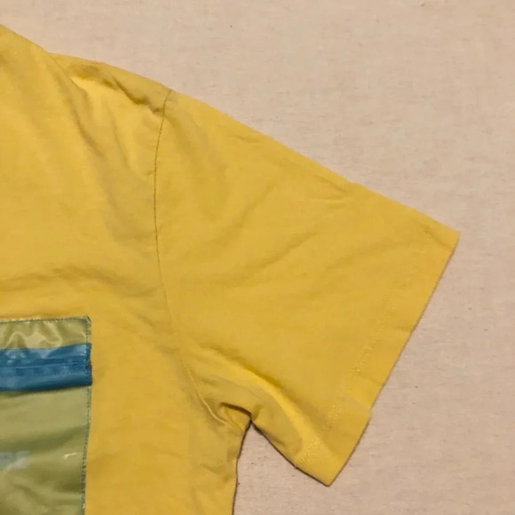 Zara Size Small Tip Here Pocket Shirt Yellow Cler Pocket Tshirt - Picture 6 of 16